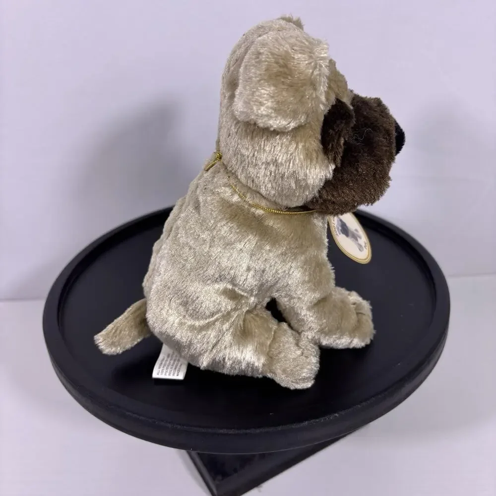 Vintage Golden Bear Pug Plush 2001 Collection Stuffed Dog Toy 8” EUC w/ Tag